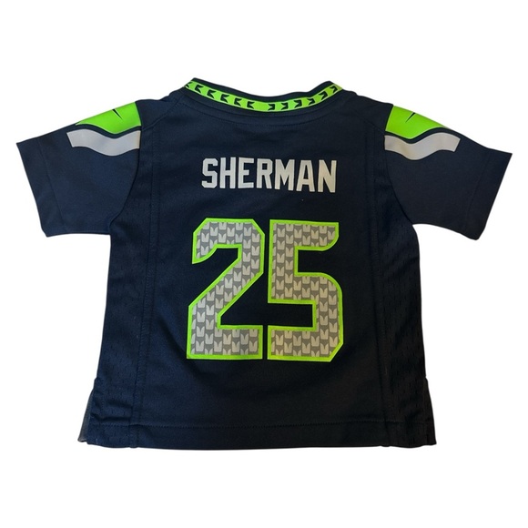 Nike NFL Kids Seatlle Seahawks Sherman #25 Sports Jersey - Picture 1 of 6
